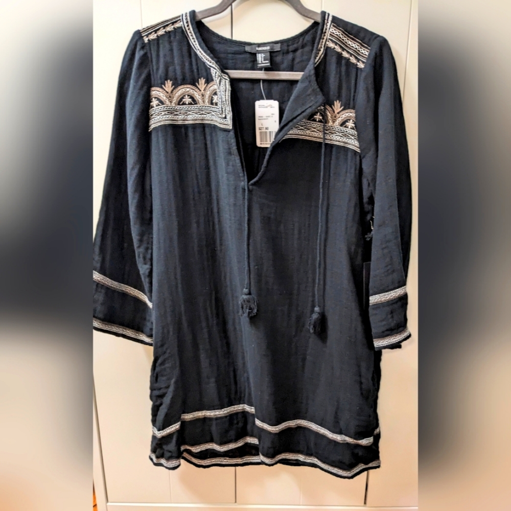 FOREVER 21, Boho, 3/4 sleeve, Dress. Size Large.